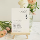 KRISTEN Modern Minimalistisch Tafelnummer Kaart