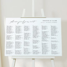 KRISTEN Modern Wedding Alfabetische Zitting Grafie