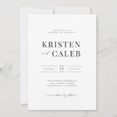 KRISTEN Moderne minimalistische All-in-One bruilof Kaart (Voorkant)