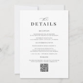 KRISTEN Moderne minimalistische All-in-One bruilof Kaart (Achterkant)