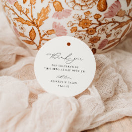 KRISTEN Moderne minimalistische bruiloft Dank u Bedankjes Labels