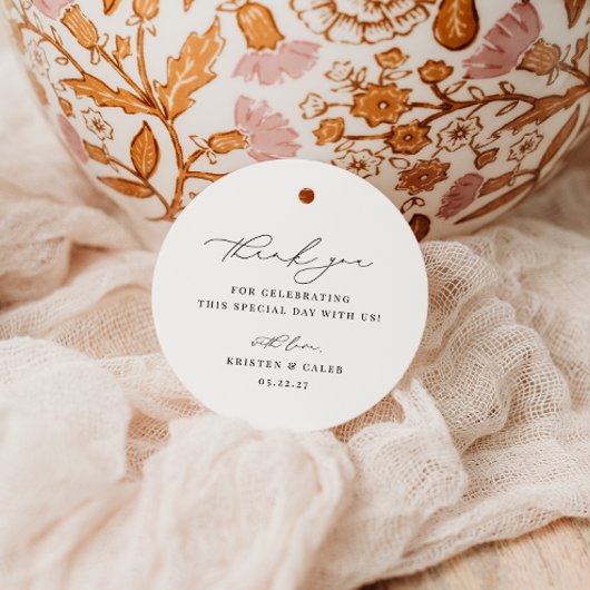 KRISTEN Moderne minimalistische bruiloft Dank u Bedankjes Labels