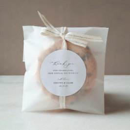 KRISTEN Moderne minimalistische bruiloft Dank u Ronde Sticker