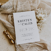 KRISTEN Moderne minimalistische bruiloft Kaart