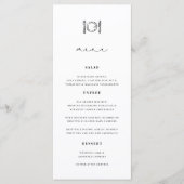 KRISTEN Moderne minimalistische bruiloft Menu (Voorkant)
