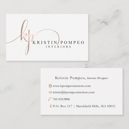 Kristen Pompeo Visitekaartje (Voorkant / Achterkant)