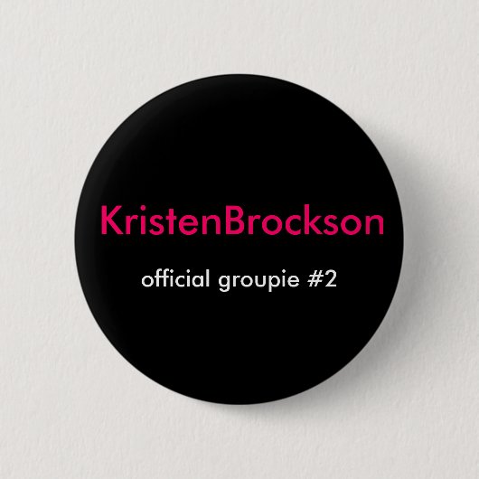 KristenBrockson, officiële groep #2 Ronde Button 5,7 Cm (Voorkant)