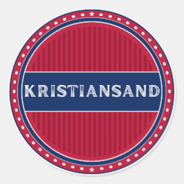 Kristiansand City Pride Embleem Noorse identiteit Ronde Sticker