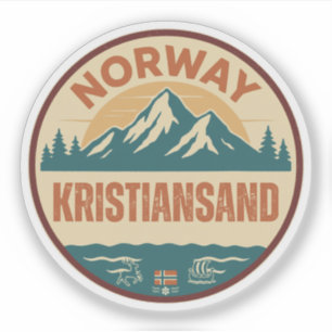 Kristiansand, Norge Noorwegen Sticker