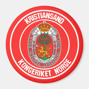 Kristiansand Round Emblem Magneet