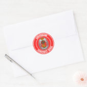 Kristiansand Round Emblem Ronde Sticker (Envelop)