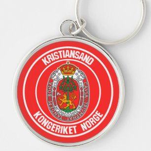 Kristiansand Round Emblem Sleutelhanger