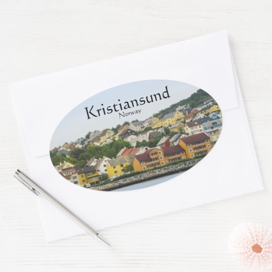 Kristiansund Norway Ovale Sticker (Envelop)