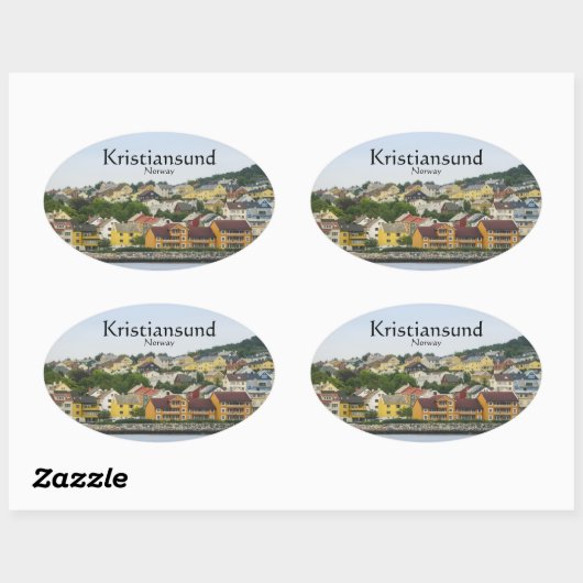 Kristiansund Norway Ovale Sticker (Vel)
