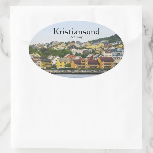 Kristiansund Norway Ovale Sticker (Tas)