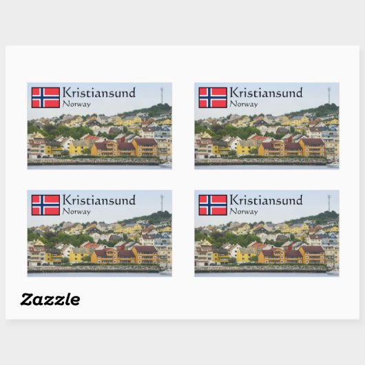 Kristiansund Norway Rechthoekige Sticker (Vel)