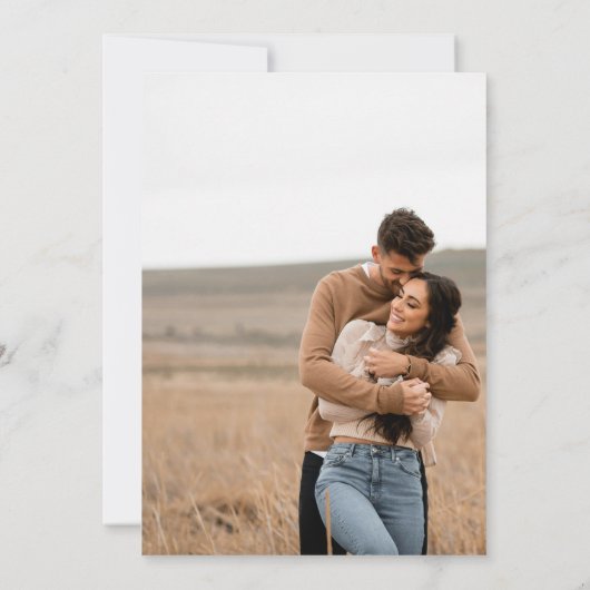 Kristin Dusty Blue Modern Wedding Save The Date (Achterkant)