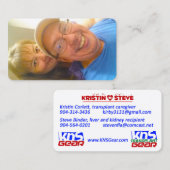 Kristin en Steve Contactkaartje (Voorkant / Achterkant)