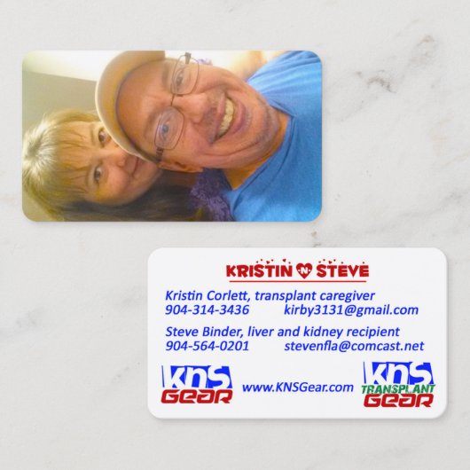 Kristin en Steve Contactkaartje (Voorkant / Achterkant)