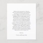 Kristin Foto Moderne bruiloft Dank u kaart (Achterkant)