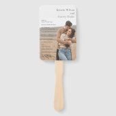 Kristin foto moderne bruiloft handwaaier (Voorkant)