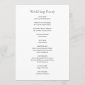 Kristin foto moderne bruiloft programmakaart (Achterkant)