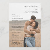 Kristin foto moderne bruiloft programmakaart (Voorkant)