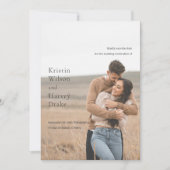 Kristin foto moderne bruiloft save the date (Voorkant)