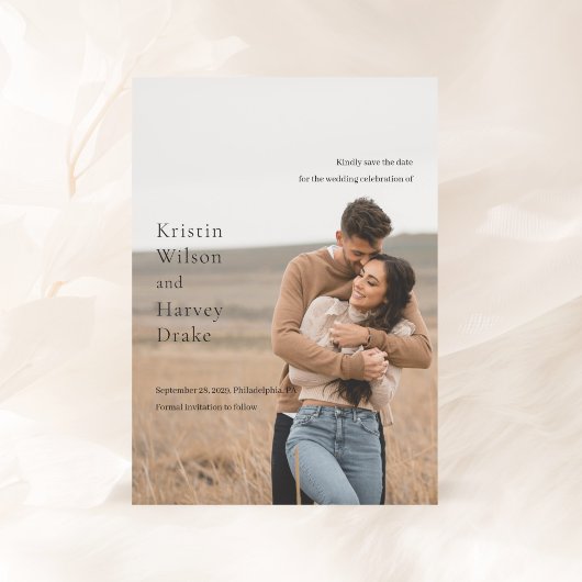 Kristin foto moderne bruiloft save the date