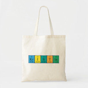 Kristin periodieke lijstnaam canvas tas