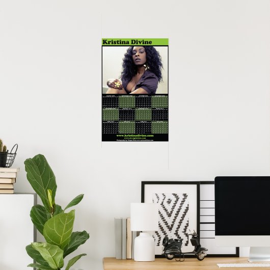 Kristina Divine Pinup Calendar Poster (Thuiskantoor)