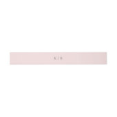 Kristina Elegant Simple Monogram Pastel Pink Uitnodigingen Wikkel (Vlak)