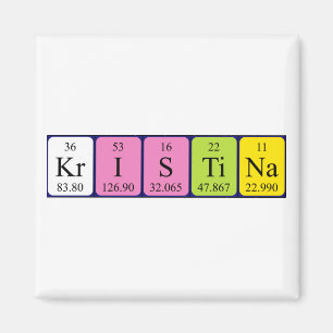 Kristina periodiek table name magnet