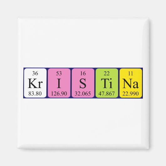 Kristina periodiek table name magnet (Voorkant)
