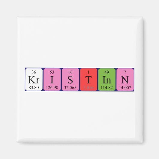 Kristinn periodieke lijstnaam magnet (Voorkant)