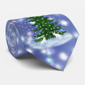 Kristmas spruce witte bunnies stropdas (Opgerold)