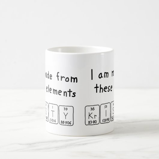 Kristy periodieke lijstnaam mok (Center)