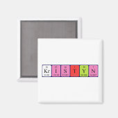 Kristyn periodieke lijstnaam magnet (Voorkant / Achterkant)