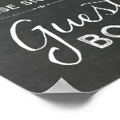 Krit aquarel bloem gast boek trouw teken poster (Hoek)