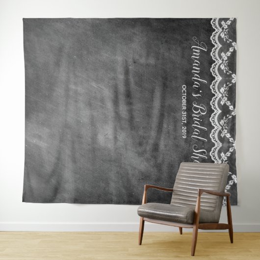 Kritborduurwerk Bruiloftsshower Fotohokje Achtergr Wandkleed (In Situ (horizontaal))