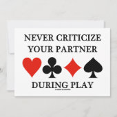 Kritiek nooit op uw Partner tijdens de Brug van he Kaart (Voorkant)