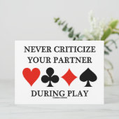 Kritiek nooit op uw Partner tijdens de Brug van he Kaart (Staand voorkant)