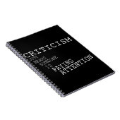 Kritiek Notitieboek (Rechterzijde)