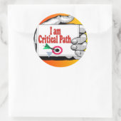 kritiek pad ronde sticker (Tas)