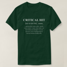 Kritieke Hit Grappige Dobbelsteen Definitie Met Wi T-shirt