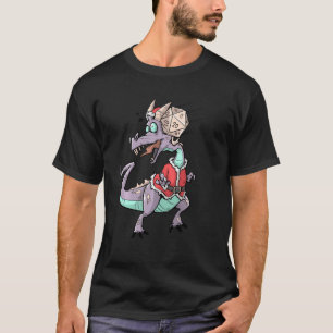 Kritieke kit D20-desktop Rpg-muis pnp Dragon Santa T-shirt