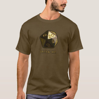 Kritieke Treffer Fantasy Gamer Dobbelstenen T-shirt