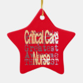 Kritieke verpleegkundige extraordinaire keramisch ornament (Achterkant)