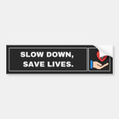 Kritieke Zwarte & Rode Iconische Bumpersticker (Voorkant)