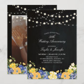 Kritisch bord & Lichtslingers 50 Huwelijksverjaard Kaart (Voorkant / Achterkant)